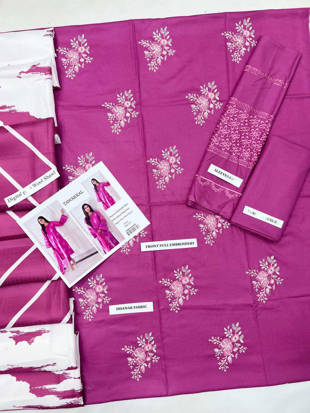 TAWAKAL DHANAK 3pc IN WINTER COLLECTION