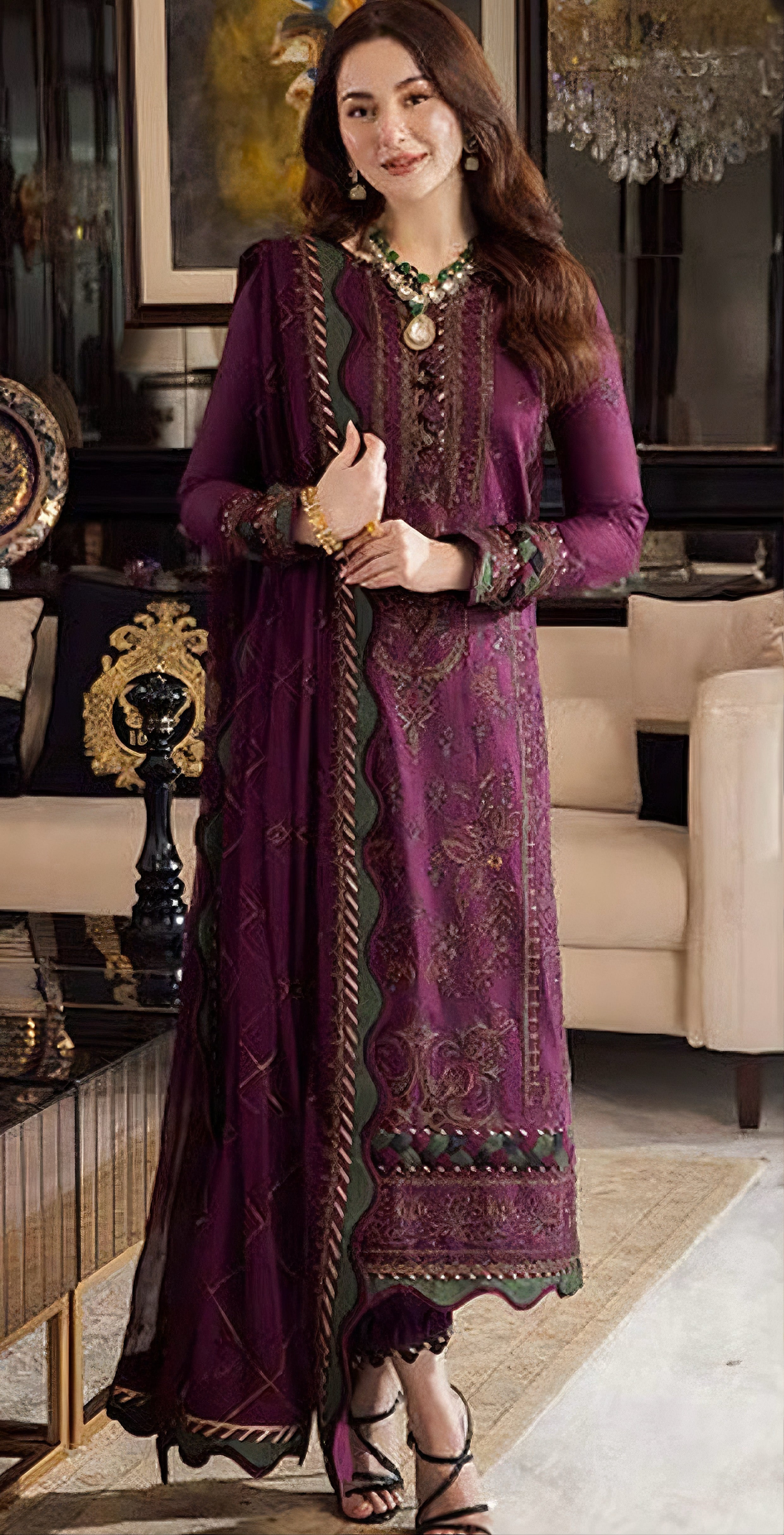 ASIM JOFA DHANAK 3pc IN WINTER COLLECTION