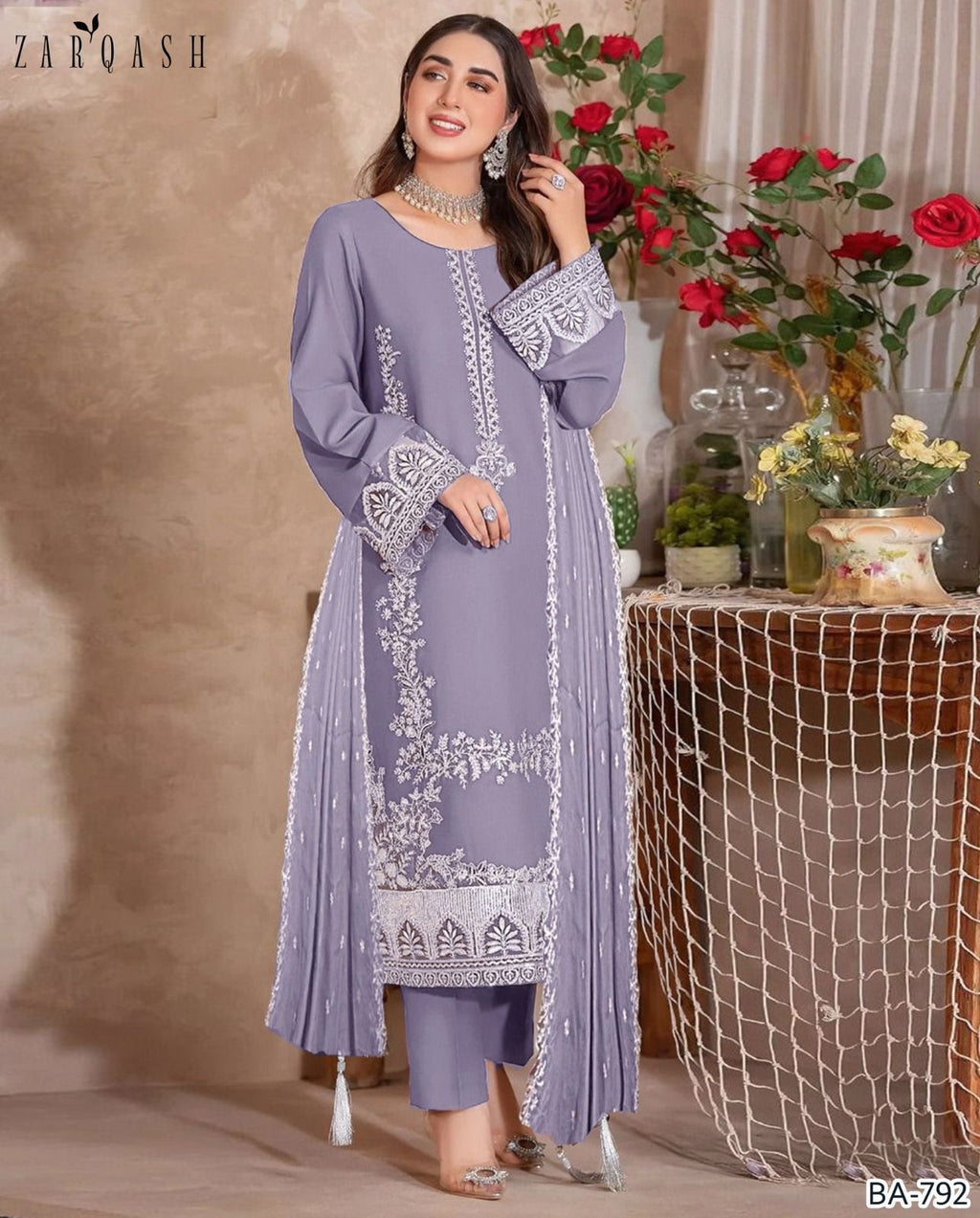 ZARQASH DHANAK 3PC IN WINTER COLLECTION