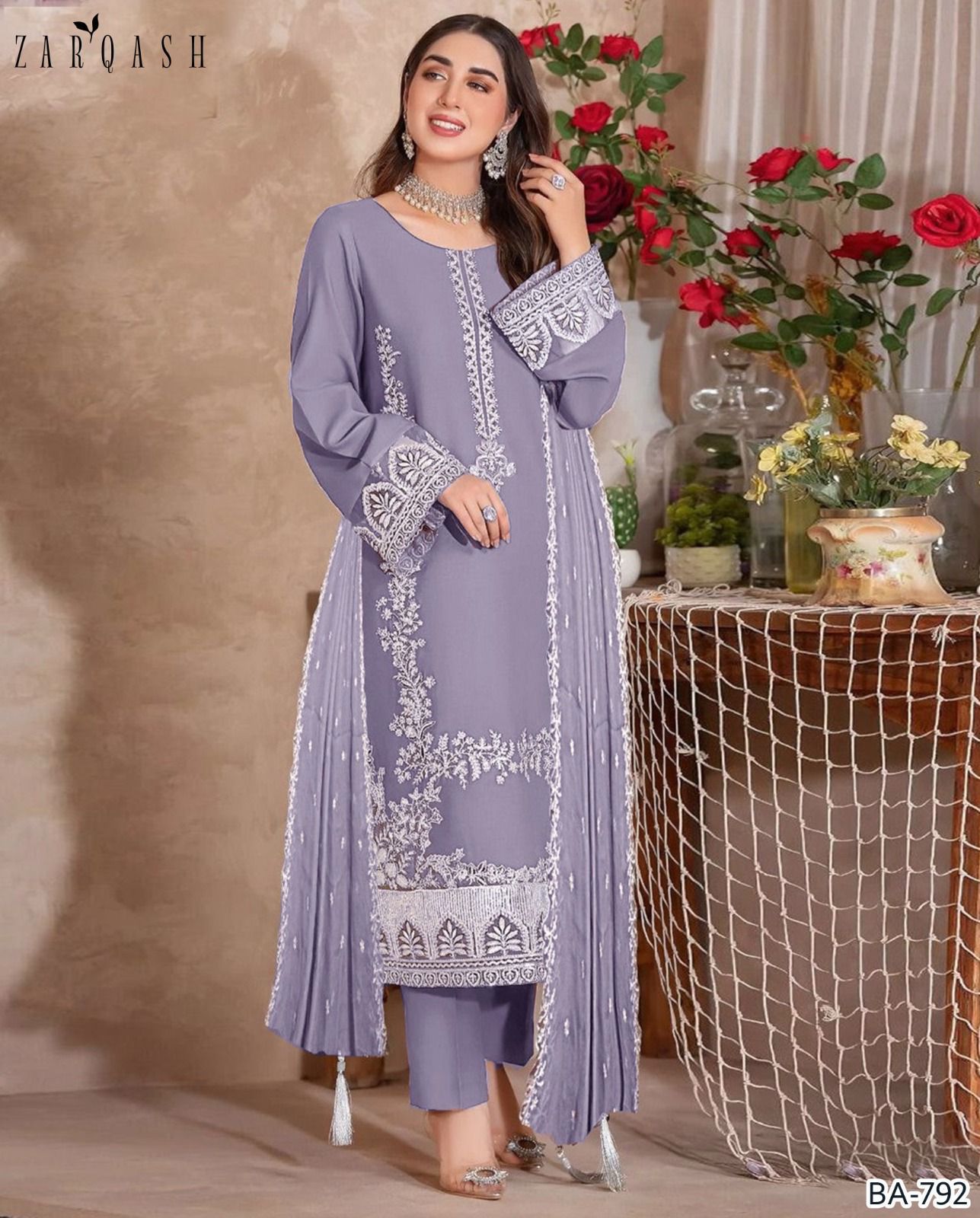ZARQASH DHANAK 3PC IN WINTER COLLECTION