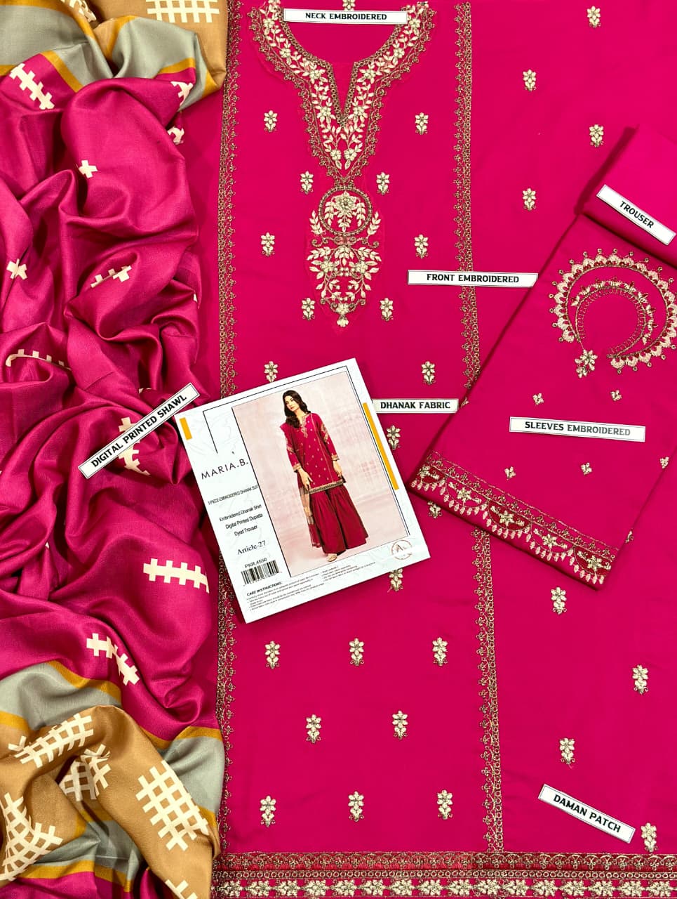 MARIA B DHANAK 3PC IN WINTER COLLECTION